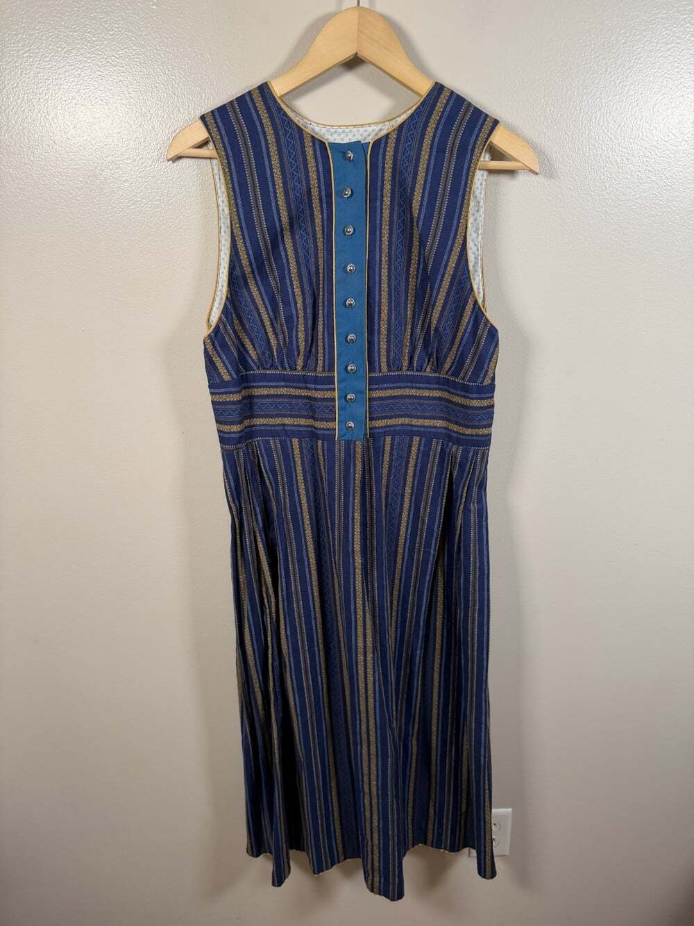 Vintage Alphorn German Folk Dress Size Medium? Trachten Drindl Oktoberfest